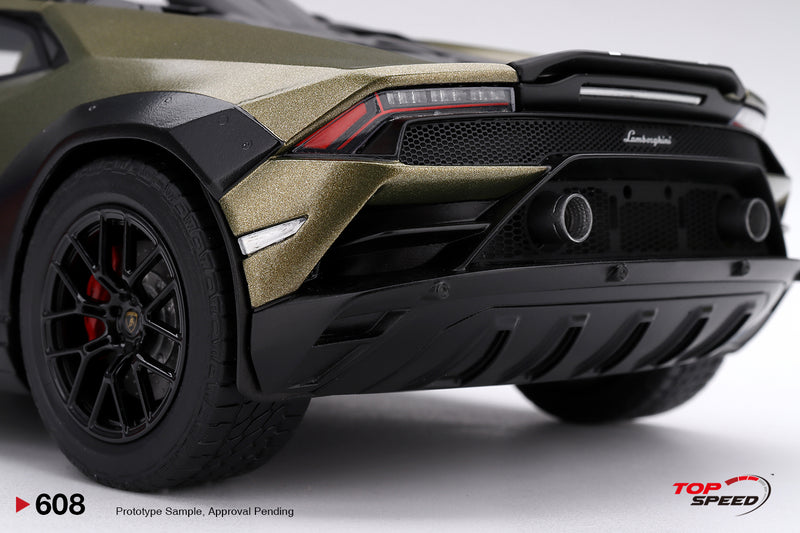 Load image into Gallery viewer, LAMBORGHINI HURACAN STERRATO GREEN GEA MATT 2024 TOP SPEED 1:18
