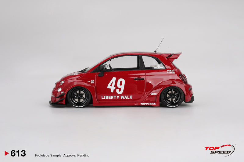 Load image into Gallery viewer, Fiat ABARTH 595 LB-WORKS X ABAS RED 2024 TOP SPEED 1:18
