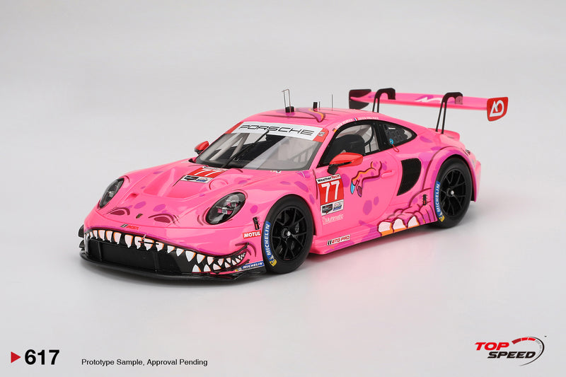 Load image into Gallery viewer, Porsche 911 (992) GT3 R #77 AO RACING ROAD AMERICA 2024 TOP SPEED 1:18
