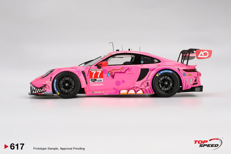 Load image into Gallery viewer, Porsche 911 (992) GT3 R #77 AO RACING ROAD AMERICA 2024 TOP SPEED 1:18
