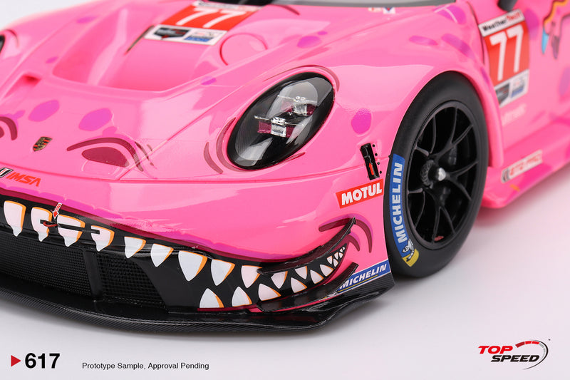 Load image into Gallery viewer, Porsche 911 (992) GT3 R #77 AO RACING ROAD AMERICA 2024 TOP SPEED 1:18
