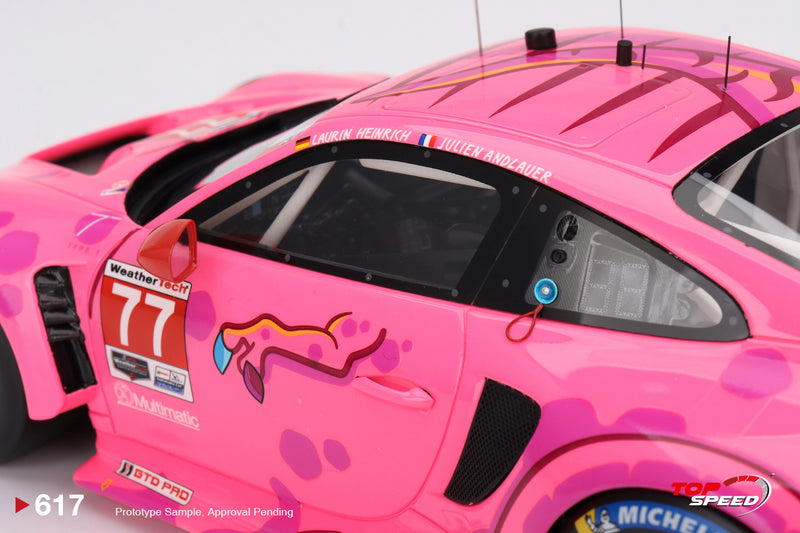 Load image into Gallery viewer, Porsche 911 (992) GT3 R #77 AO RACING ROAD AMERICA 2024 TOP SPEED 1:18
