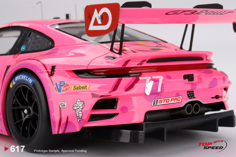 Load image into Gallery viewer, Porsche 911 (992) GT3 R #77 AO RACING ROAD AMERICA 2024 TOP SPEED 1:18
