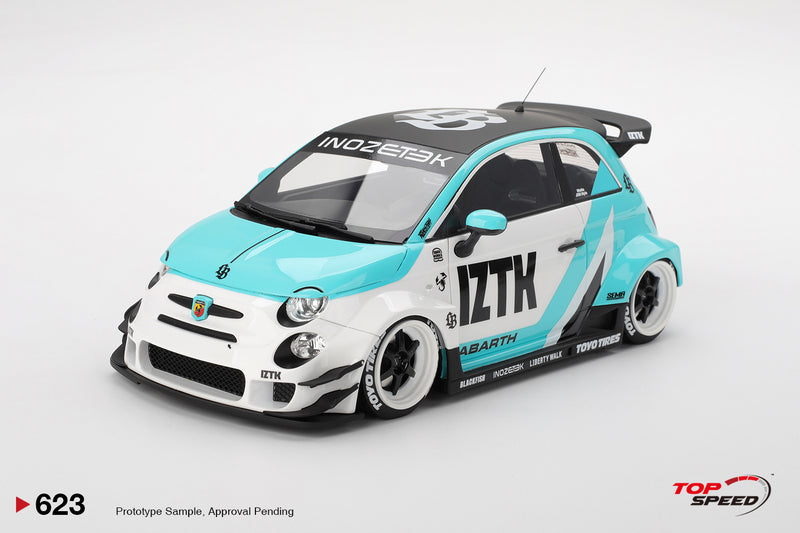Load image into Gallery viewer, FIAT 595 ABARTH LB-WORKS X ABAS WORKS IZTK 2024 TOP SPEED 1:18

