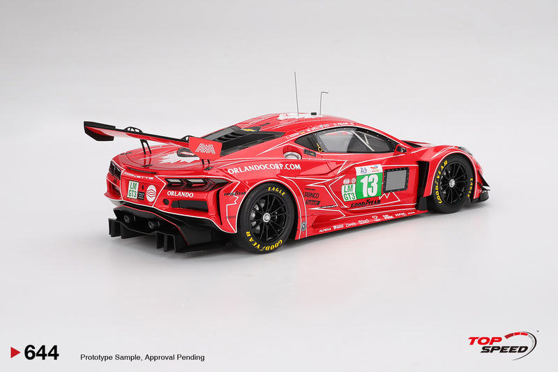 Laad de afbeelding in de Gallery-viewer, Chevrolet CORVETTE GT3 R #13 AWA RACING LE MANS 24 UUR 2025 TOP SPEED 1:18
