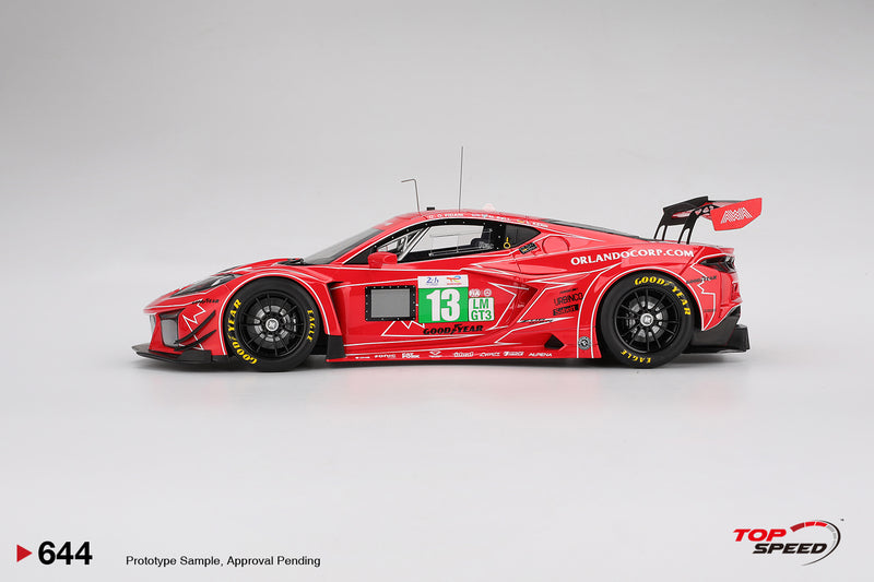 Laad de afbeelding in de Gallery-viewer, Chevrolet CORVETTE GT3 R #13 AWA RACING LE MANS 24 UUR 2025 TOP SPEED 1:18
