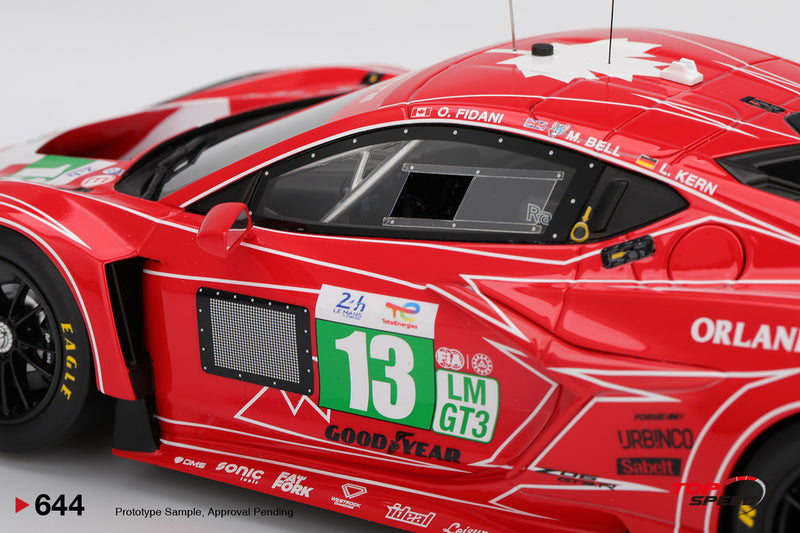 Laad de afbeelding in de Gallery-viewer, Chevrolet CORVETTE GT3 R #13 AWA RACING LE MANS 24 UUR 2025 TOP SPEED 1:18
