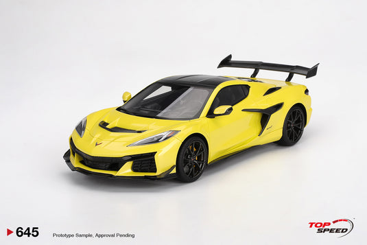 Chevrolet CORVETTE ZR1 ACCELERATE YELLOW 2025 TOP SPEED 1:18