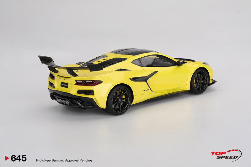 Load image into Gallery viewer, Chevrolet CORVETTE ZR1 ACCELERATE YELLOW 2025 TOP SPEED 1:18
