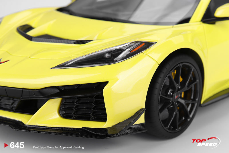 Load image into Gallery viewer, Chevrolet CORVETTE ZR1 ACCELERATE YELLOW 2025 TOP SPEED 1:18
