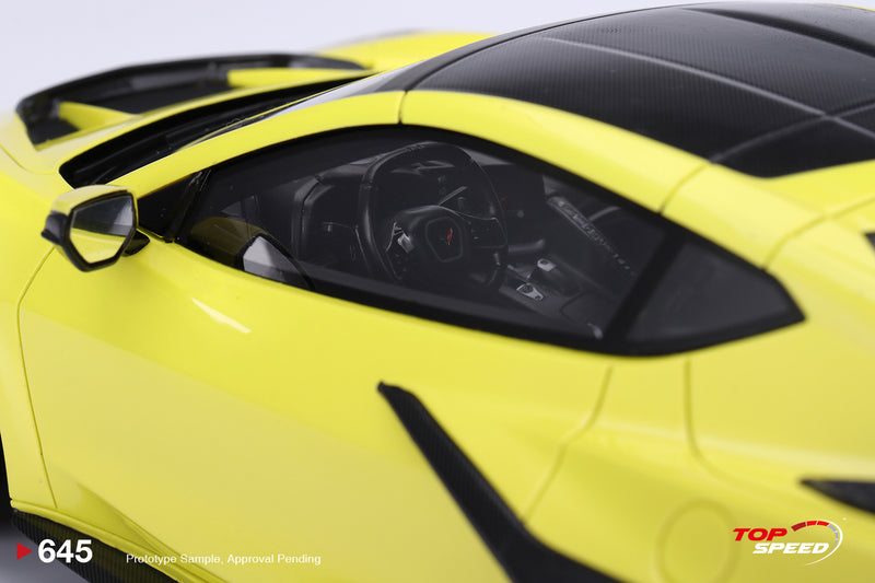 Load image into Gallery viewer, Chevrolet CORVETTE ZR1 ACCELERATE YELLOW 2025 TOP SPEED 1:18
