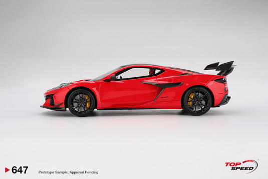 Chevrolet CORVETTE ZR1 TORCH ROOD 2025 TOP SPEED 1:18