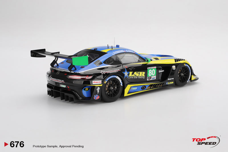 Load image into Gallery viewer, Mercedes-AMG GT3 EVO #80 Lone Star Racing 2025 IMSA Daytona 24 Hrs TOP SPEED 1:18
