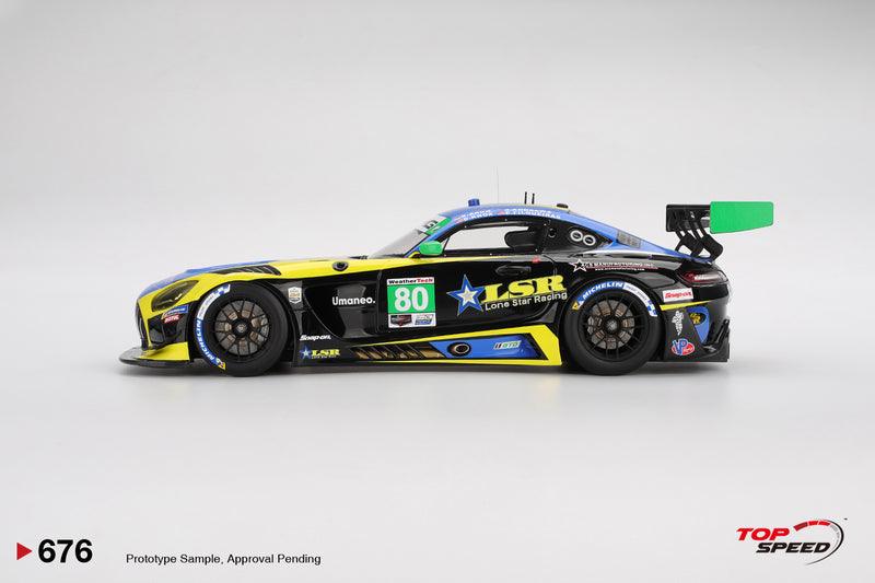 Load image into Gallery viewer, Mercedes-AMG GT3 EVO #80 Lone Star Racing 2025 IMSA Daytona 24 Hrs TOP SPEED 1:18
