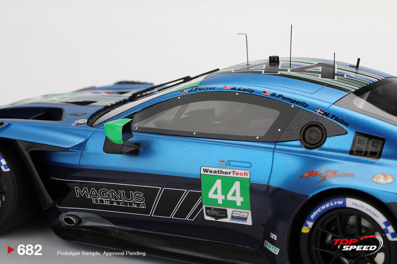 Chargez l&#39;image dans la visionneuse de la galerie, Aston Martin Vantage GT3 EVO #44 Magnus Racing 2025 IMSA Daytona 24 Heures TOP SPEED 1:18
