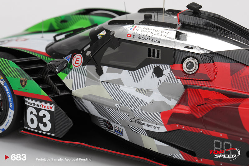 Load image into Gallery viewer, Lamborghini SC63 #63 AUTOMOBILI LAMBORGHINI SQUADRA CORSE DAYTONA 24 HRS 2025 TOP SPEED 1:18
