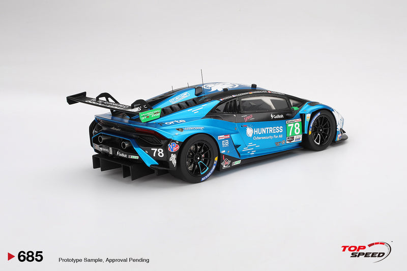 Laad de afbeelding in de Gallery-viewer, Lamborghini HURACAN GT3 EVO 2 #78 FORTE RACING DAYTONA 24 UUR 2025 TOP SPEED 1:18
