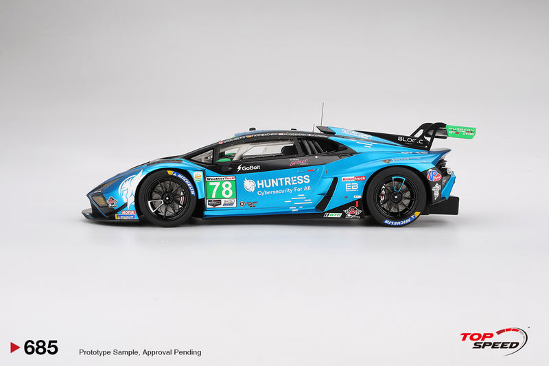 Laad de afbeelding in de Gallery-viewer, Lamborghini HURACAN GT3 EVO 2 #78 FORTE RACING DAYTONA 24 UUR 2025 TOP SPEED 1:18
