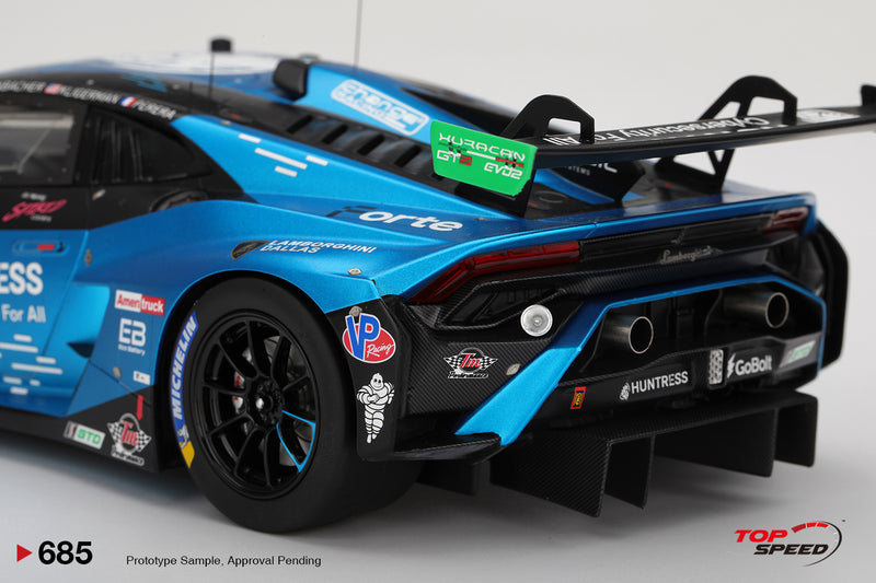Laad de afbeelding in de Gallery-viewer, Lamborghini HURACAN GT3 EVO 2 #78 FORTE RACING DAYTONA 24 UUR 2025 TOP SPEED 1:18
