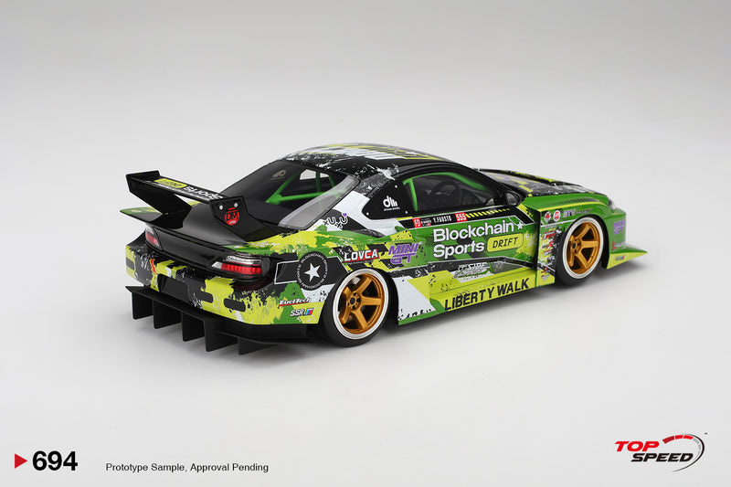 Chargez l'image dans la visionneuse de la galerie, Nissan SILVIA S15 LB-SUPER SILHOUETTE #555 V2 FORMULE DRIFT JAPON 2024 TOP SPEED 1:18
