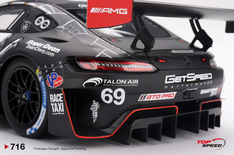 Chargez l'image dans la visionneuse de la galerie, MERCEDES-BENZ AMG GT3 #69 GETSPEED DAYTONA 24 HRS 2026 TOP SPEED 1:18
