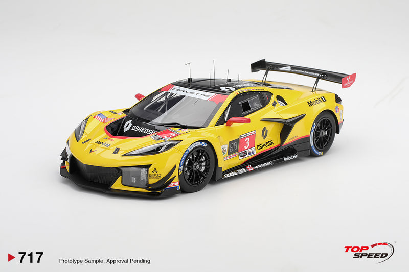 Chargez l'image dans la visionneuse de la galerie, CHEVROLET CORVETTE Z06 GT3.R #3 CORVETTE RACING BY PRATT MILLER MOTORSPORTS DAYTONA 24 HRS 2026 TOP SPEED 1:18
