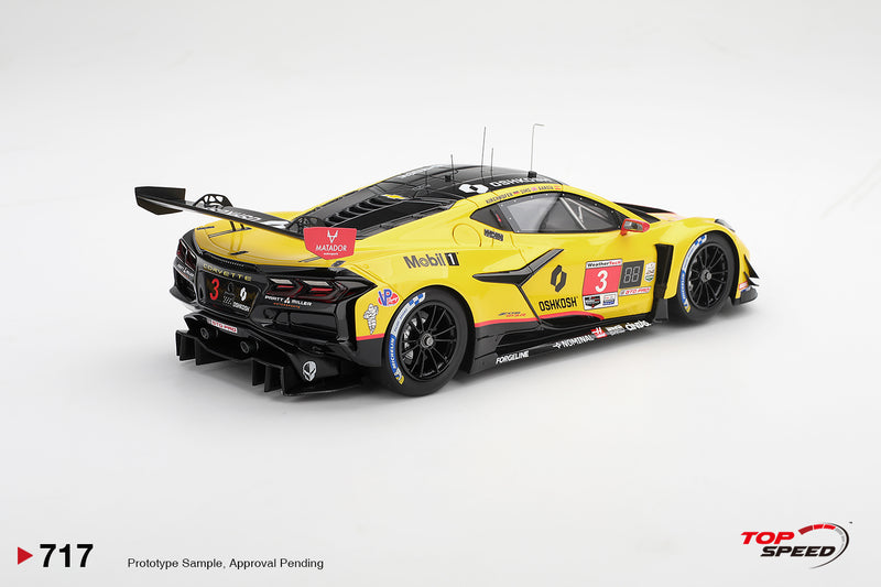 Chargez l'image dans la visionneuse de la galerie, CHEVROLET CORVETTE Z06 GT3.R #3 CORVETTE RACING BY PRATT MILLER MOTORSPORTS DAYTONA 24 HRS 2026 TOP SPEED 1:18
