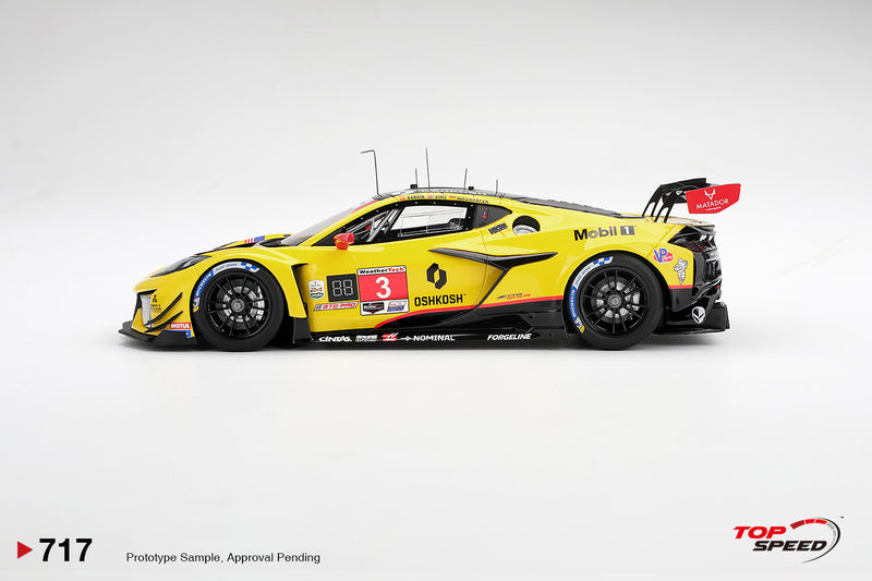 Chargez l'image dans la visionneuse de la galerie, CHEVROLET CORVETTE Z06 GT3.R #3 CORVETTE RACING BY PRATT MILLER MOTORSPORTS DAYTONA 24 HRS 2026 TOP SPEED 1:18
