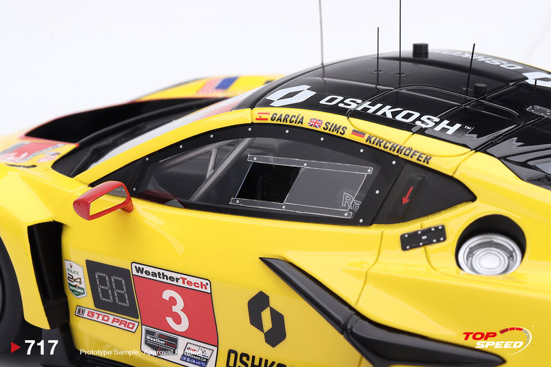 Chargez l'image dans la visionneuse de la galerie, CHEVROLET CORVETTE Z06 GT3.R #3 CORVETTE RACING BY PRATT MILLER MOTORSPORTS DAYTONA 24 HRS 2026 TOP SPEED 1:18
