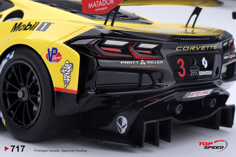 Chargez l'image dans la visionneuse de la galerie, CHEVROLET CORVETTE Z06 GT3.R #3 CORVETTE RACING BY PRATT MILLER MOTORSPORTS DAYTONA 24 HRS 2026 TOP SPEED 1:18
