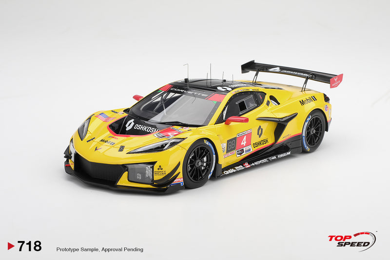 Chargez l'image dans la visionneuse de la galerie, CHEVROLET CORVETTE Z06 GT3.R #4 CORVETTE RACING BY PRATT MILLER MOTORSPORTS DAYTONA 24 HRS 2026 TOP SPEED 1:18
