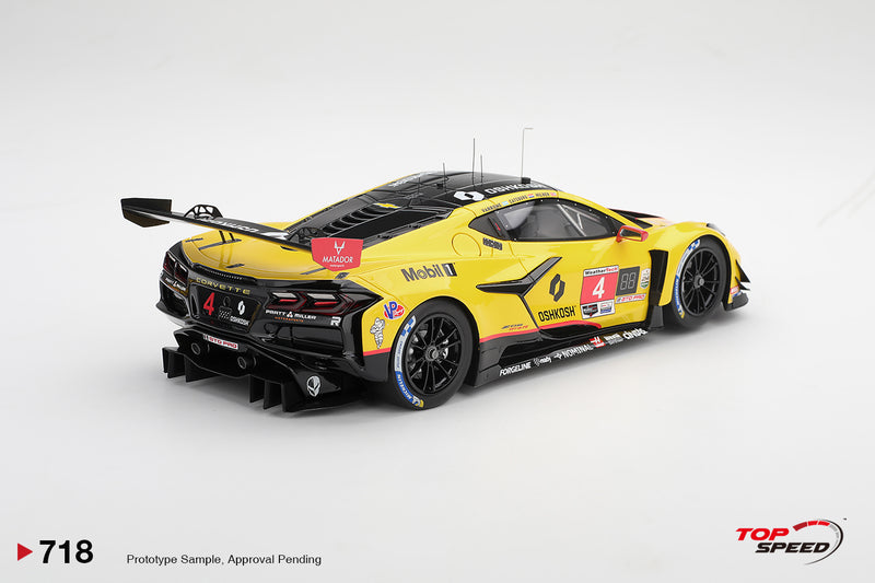 Chargez l'image dans la visionneuse de la galerie, CHEVROLET CORVETTE Z06 GT3.R #4 CORVETTE RACING BY PRATT MILLER MOTORSPORTS DAYTONA 24 HRS 2026 TOP SPEED 1:18
