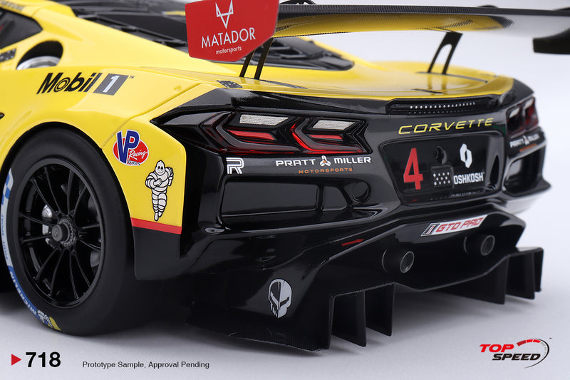 Chargez l'image dans la visionneuse de la galerie, CHEVROLET CORVETTE Z06 GT3.R #4 CORVETTE RACING BY PRATT MILLER MOTORSPORTS DAYTONA 24 HRS 2026 TOP SPEED 1:18
