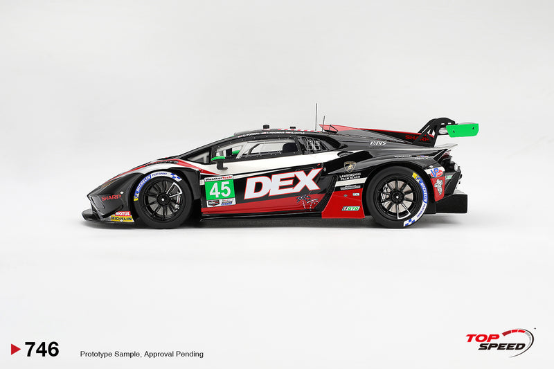 Load image into Gallery viewer, LAMBORGHINI HURACAN GT3 EVO2 #45 DEX WAYNE TAYLOR RACING LAGUNA SECA CLASS WINNER 2026 TOP SPEED 1:18
