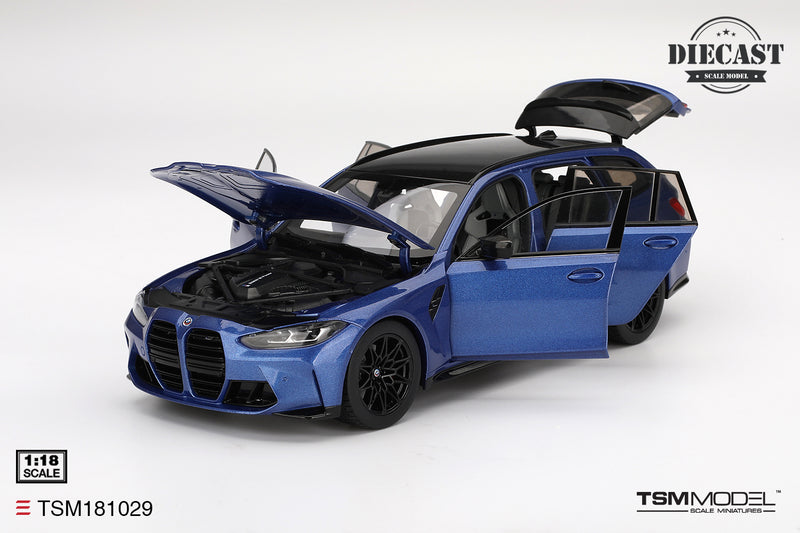 Load image into Gallery viewer, Bmw M3 TOURING (G81) PORTIMAO BLUE METALLIC 2023 TSM Model 1:18
