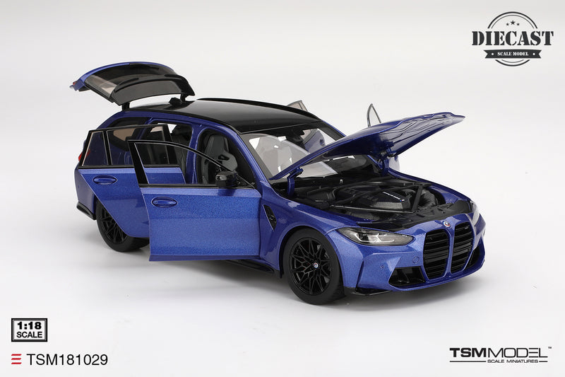 Load image into Gallery viewer, Bmw M3 TOURING (G81) PORTIMAO BLUE METALLIC 2023 TSM Model 1:18
