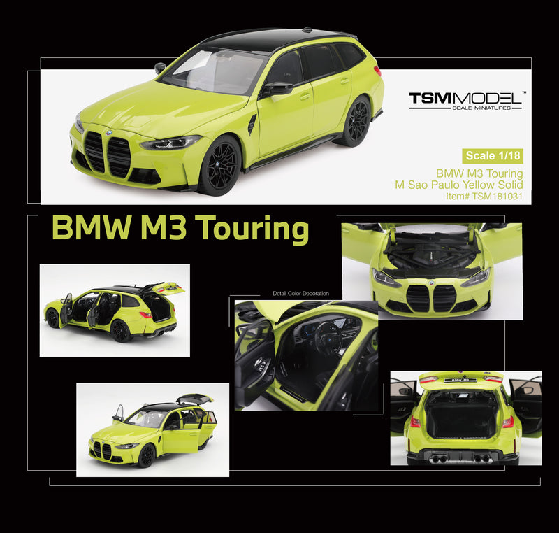 Load image into Gallery viewer, BMW M3 TOURING (G81) SAO PAULO YELLOW SOLID 2023 TSM Model 1:18
