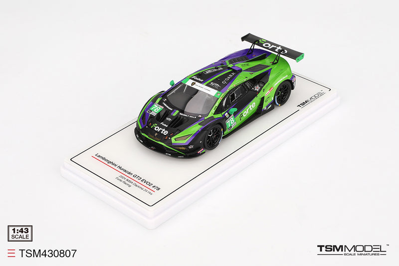 Load image into Gallery viewer, Lamborghini HURACAN GT3 EVO2 #78 FORTE RACING DAYTONA 24 HRS 2024 TSM Model 1:43
