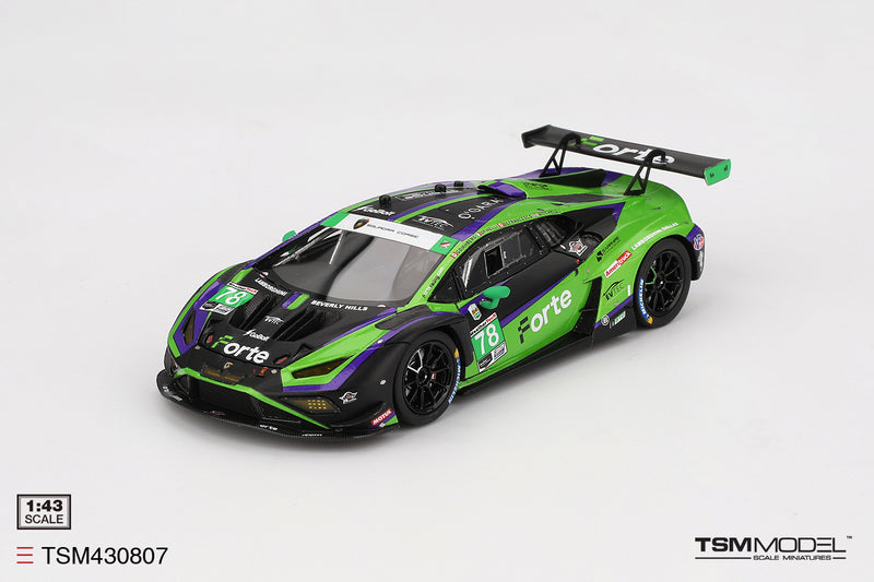 Load image into Gallery viewer, Lamborghini HURACAN GT3 EVO2 #78 FORTE RACING DAYTONA 24 HRS 2024 TSM Model 1:43
