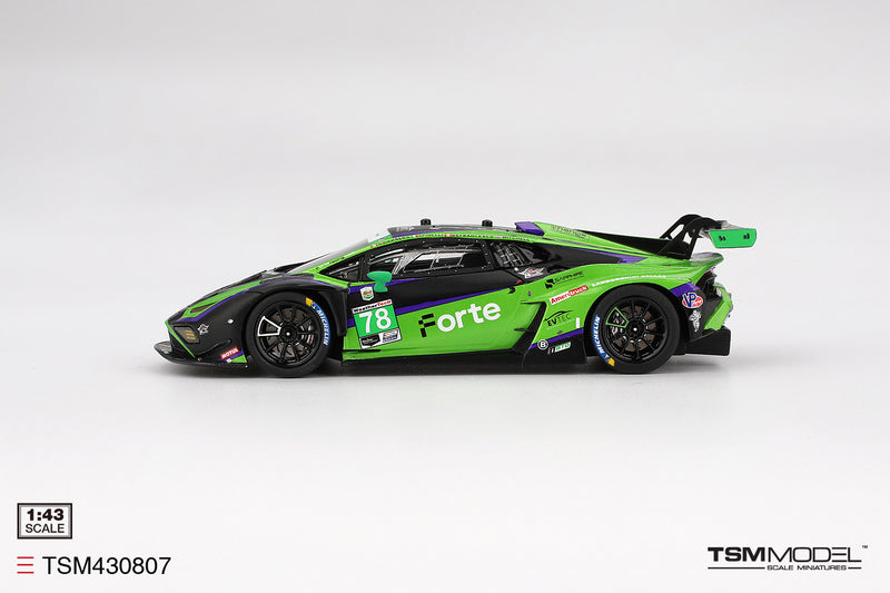 Load image into Gallery viewer, Lamborghini HURACAN GT3 EVO2 #78 FORTE RACING DAYTONA 24 HRS 2024 TSM Model 1:43
