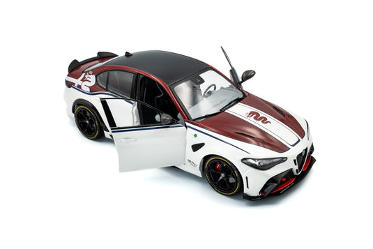 Alfa Romeo GIULIA GTA-M BIANCO I ROSSO WHITE 2023 SOLIDO 1:18