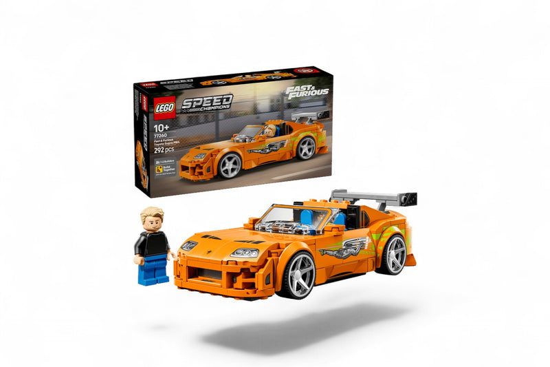 Load image into Gallery viewer, TOYOTA SUPRA MK4 ORANGE FAST&amp;FURIOUS LEGO SPEED CHAMPIONS
