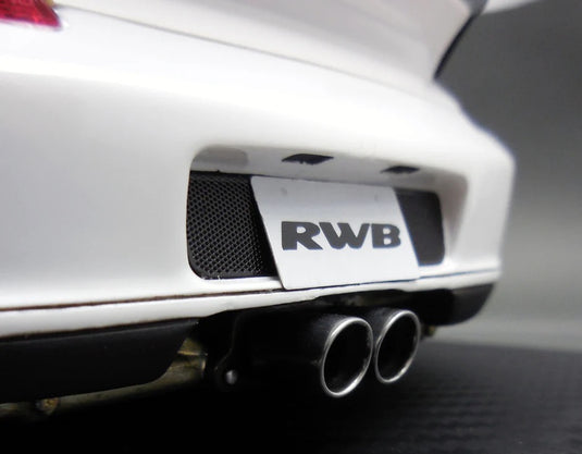 Porsche RWB 997 GT3 WHITE/BLUE IGNITION MODEL 1:18