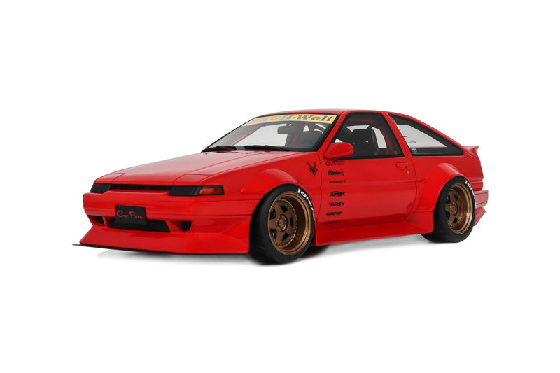 Chargez l'image dans la visionneuse de la galerie, TOYOTA AE86 SPRINTER TRUENO CARROSSERIE LARGE ROUGE 1986 OTTOmobile 1:18
