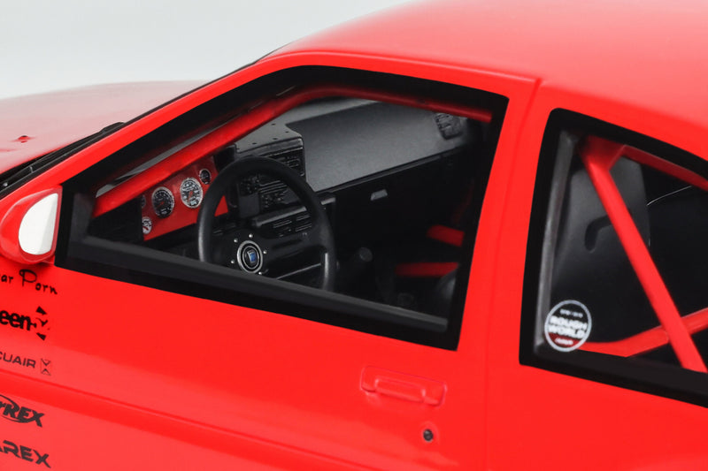 Chargez l'image dans la visionneuse de la galerie, TOYOTA AE86 SPRINTER TRUENO CARROSSERIE LARGE ROUGE 1986 OTTOmobile 1:18
