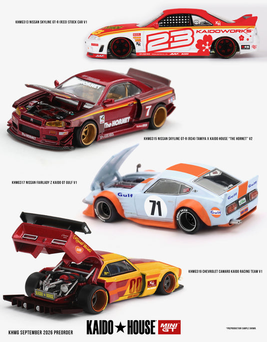 NISSAN SKYLINE GTR (R33) KAIDO STOCK CAR V1 1995 MINI GT 1:64