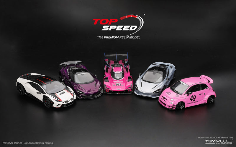 Load image into Gallery viewer, Fiat ABARTH 595 LB-WORKS X ABAS WORKS PINK 2024 TOP SPEED 1:18
