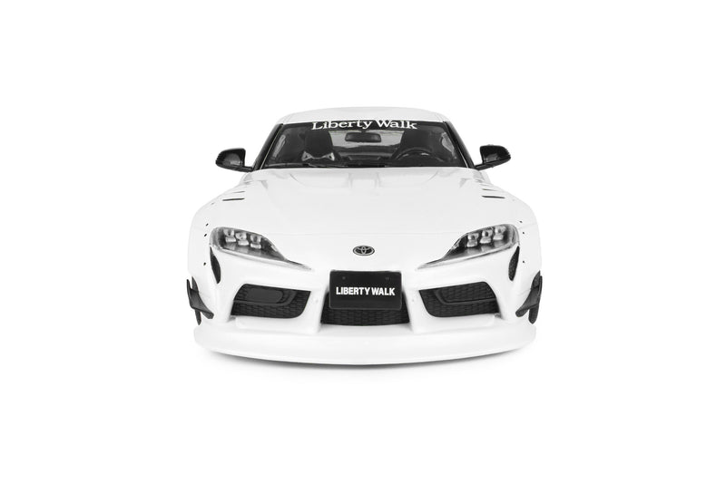 Chargez l'image dans la visionneuse de la galerie, TOYOTA GR SUPRA KIT CARROSSERIE LIBERTY WALK BLANC/ROSE 2025 SOLIDO 1:18
