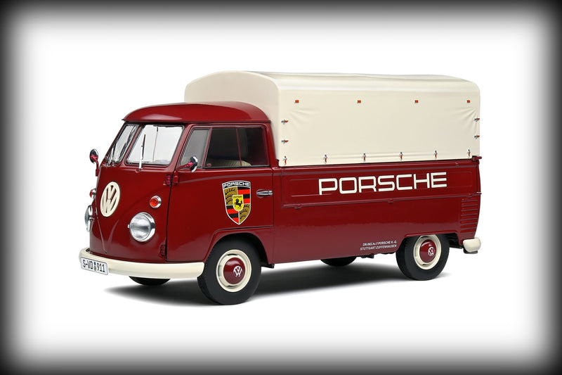 Laad de afbeelding in de Gallery-viewer, &lt;tc&gt;Volkswagen T1 PICK-UP PORSCHE SERVICE 1950  SOLIDO 1:18&lt;/tc&gt;
