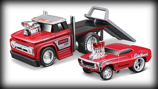 Chevrolet C60 FLATBED 1966 + Chevrolet Camaro SS 1969 Nr.02 MAISTO 1:64 (6836503150697)